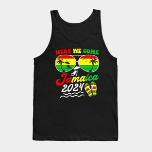 Jamaica Vacation 2024 | Here We Come Funny Matching Family Vacation Tank Top